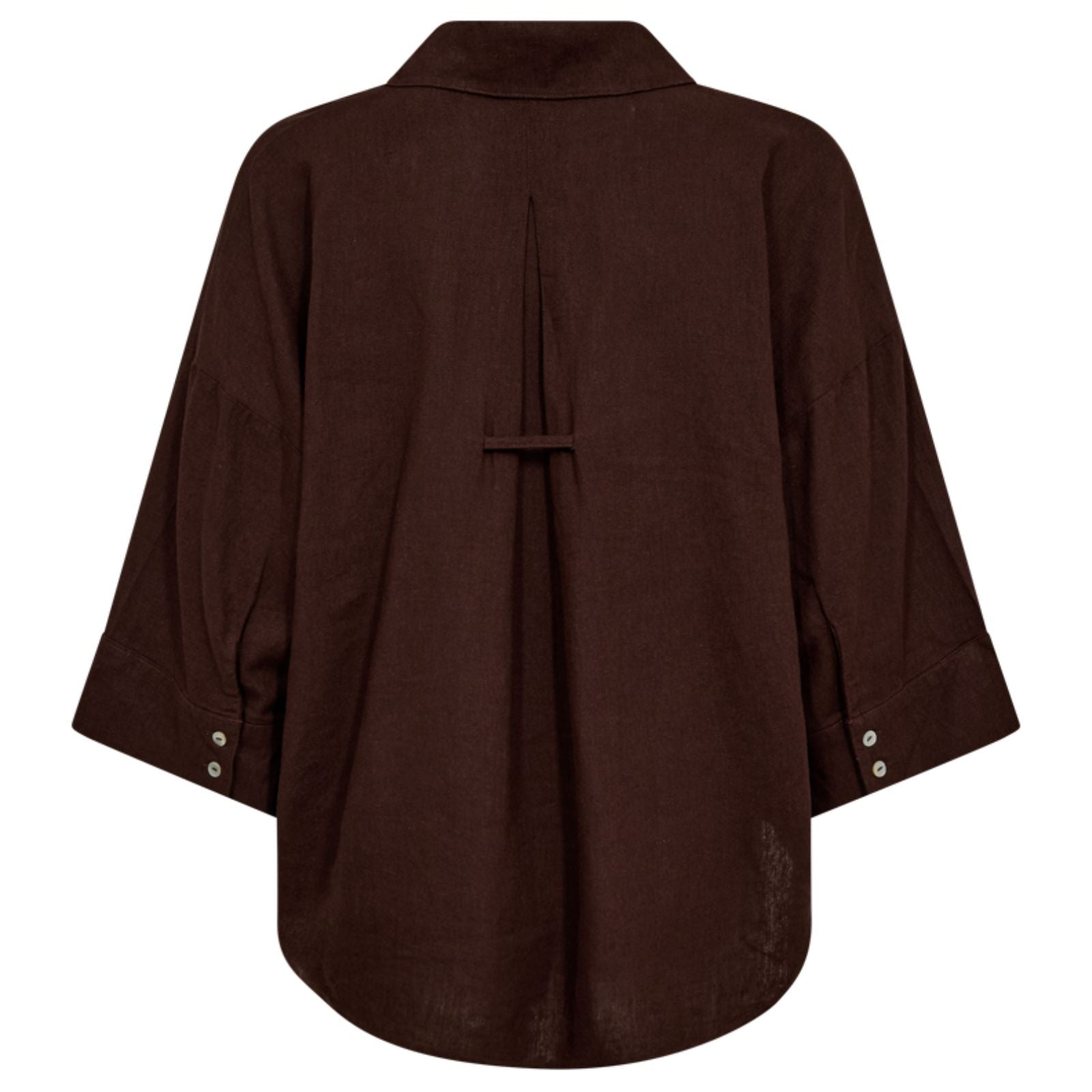 Coffee Bean boxy pleat shirt Lava - Capuchon Fashion