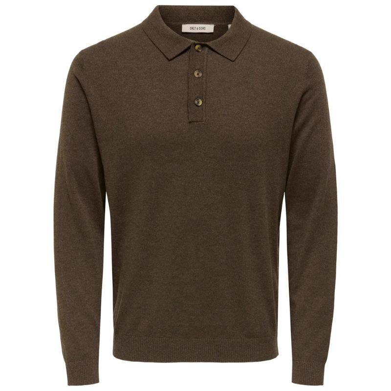 Coffee Bean knit poloshirt Loui - Capuchon Fashion