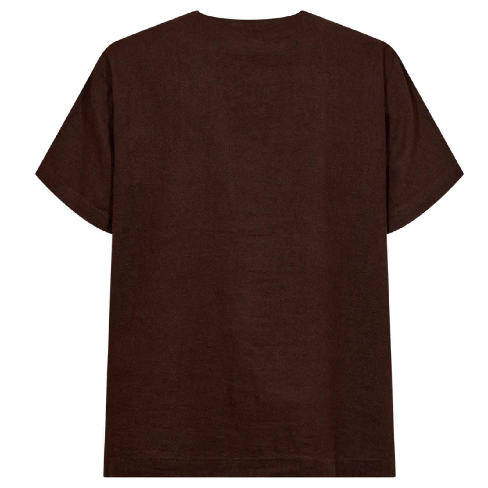 Coffee Bean linnen v-hals shirt Lava - Capuchon Fashion