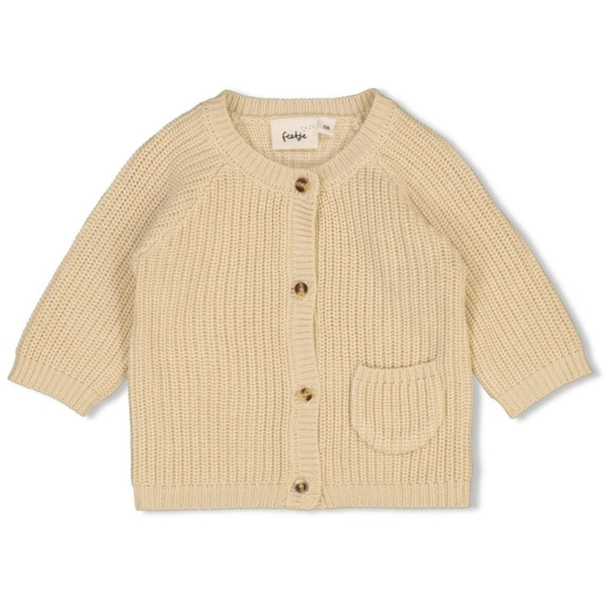 Creme gebreid vestje The Magic is in You - Capuchon Fashion