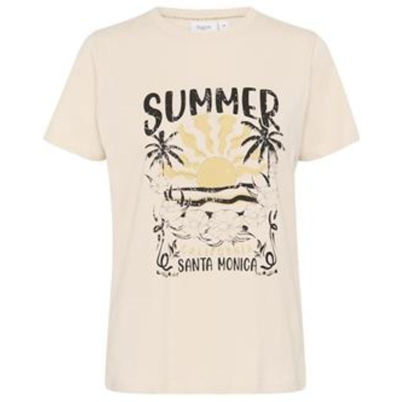 Creme t-shirt Kuvi - Capuchon Fashion