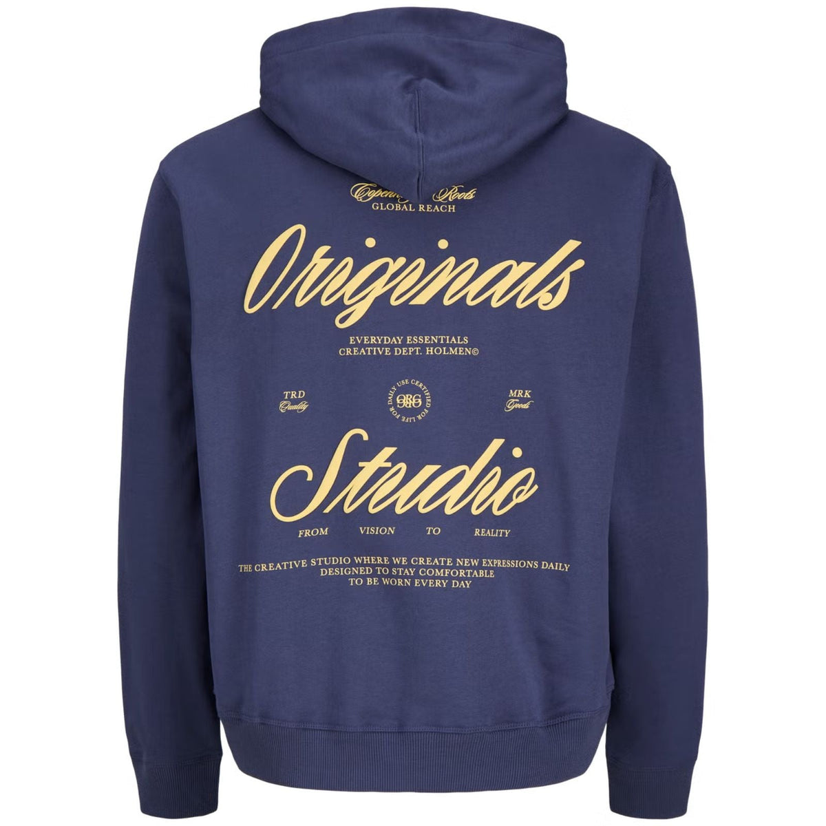 Crown Blue relaxed fit hoodie Norrebro - Capuchon Fashion