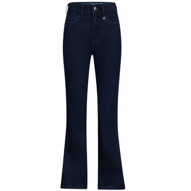 Dark Blue Denim flair jeans Mikkie - Capuchon Fashion