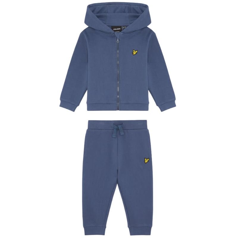 Dark Cornflower zip through hoodie & jogger set - Capuchon Fashion