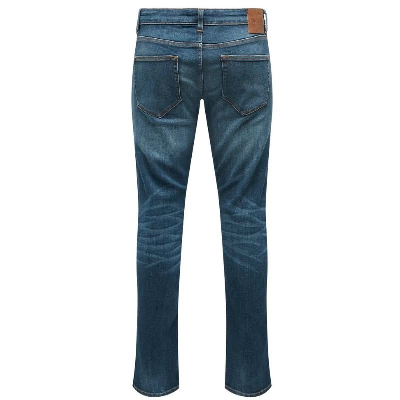 Dark Medium Blue Denim jeans Loom slim - Capuchon Fashion