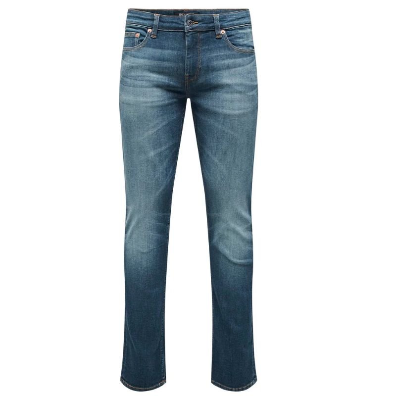 Dark Medium Blue Denim jeans Loom slim - Capuchon Fashion