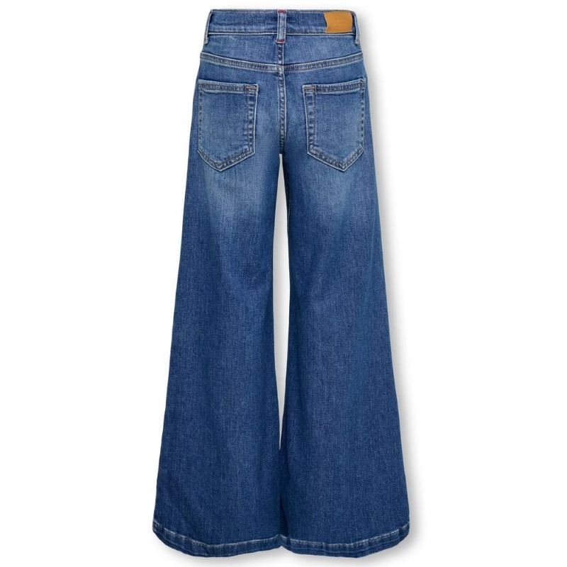 Dark Medium Blue Denim wide jeans California - Capuchon Fashion