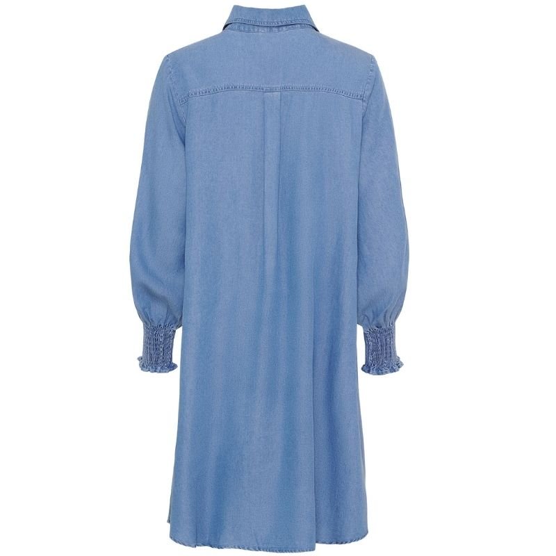 Denim blauwe tencel jurk Ganja - Capuchon Fashion