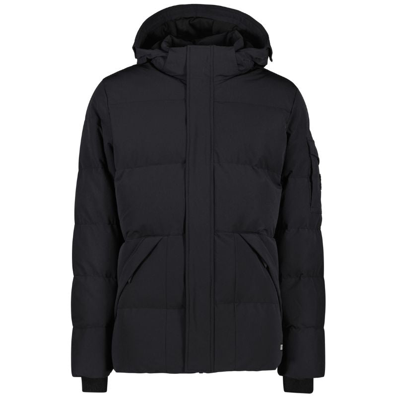 Diepzwarte puffer jacket Camden - Capuchon Fashion