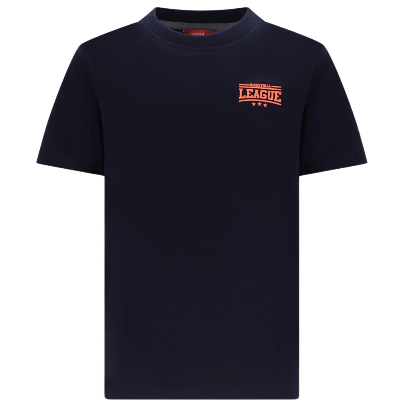 Donkerblauw backprint t-shirt Dylan - Capuchon Fashion