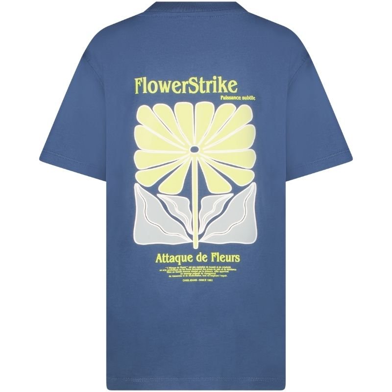 Donkerblauw backprint t-shirt Pluyo - Capuchon Fashion