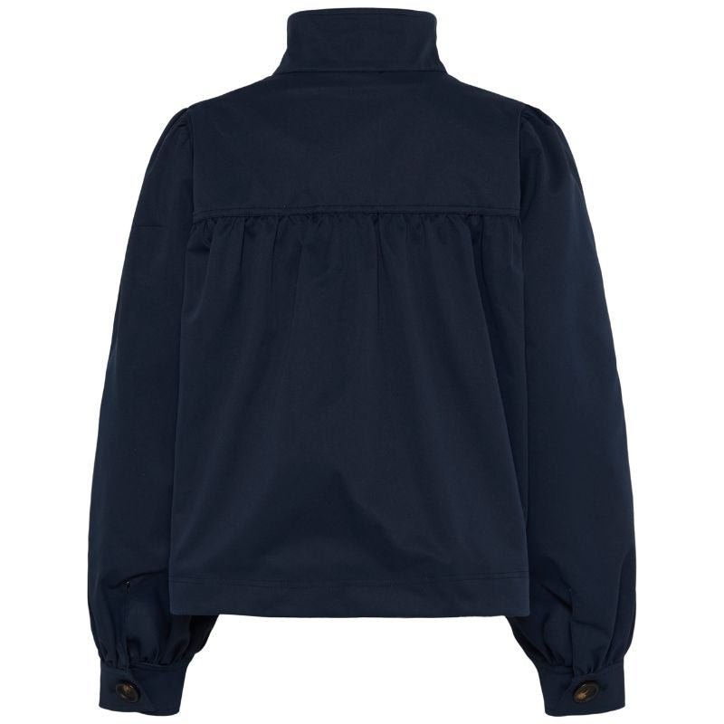 Donkerblauw cropped short jacket Olina - Capuchon Fashion