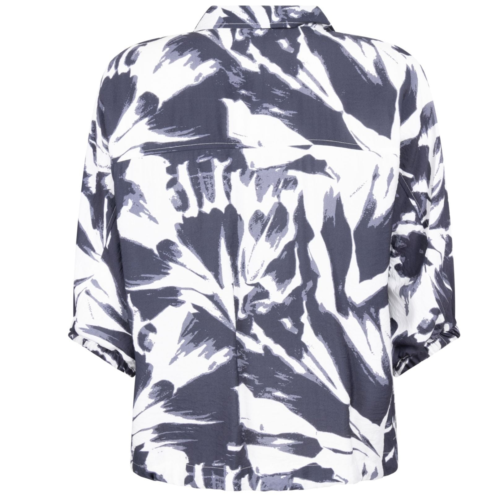 Donkerblauw geprinte blouse Yvette - Capuchon Fashion