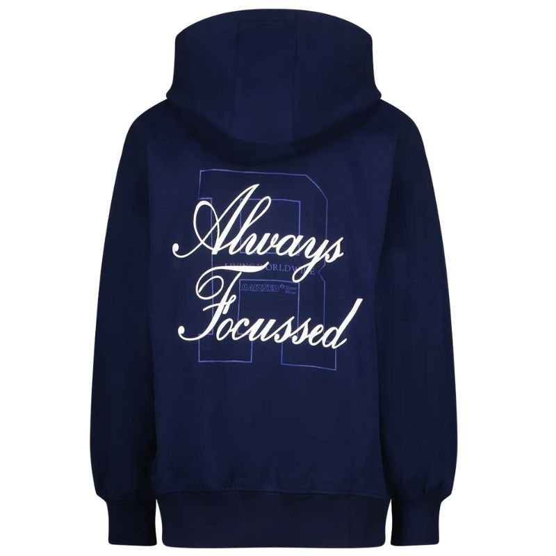 Donkerblauw geprinte hoodie Nocussed - Capuchon Fashion