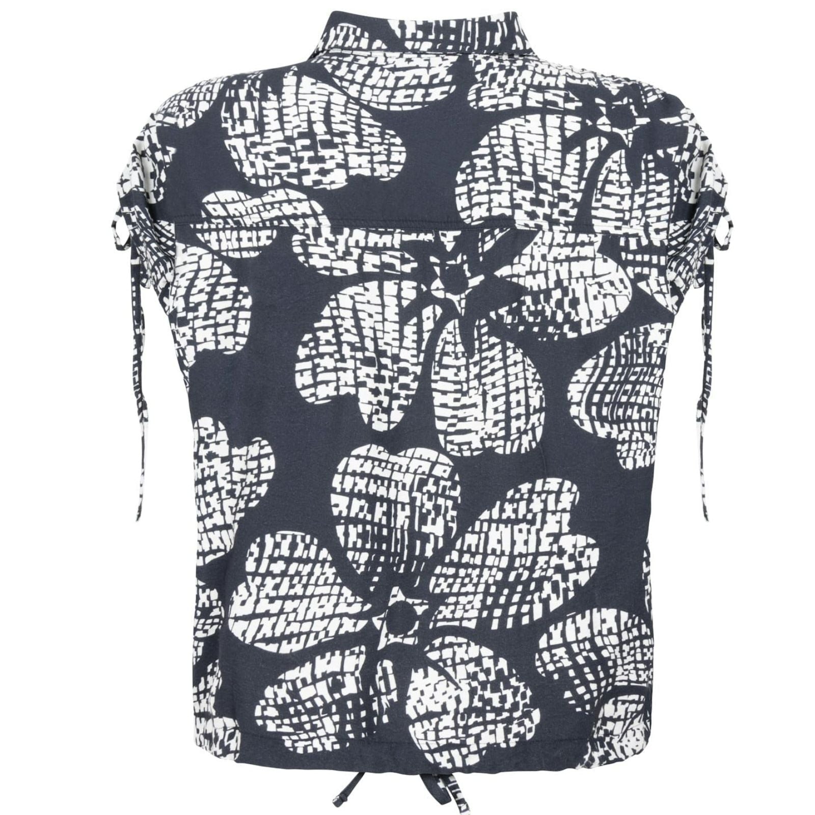 Donkerblauw geprinte woven blouse Charly - Capuchon Fashion