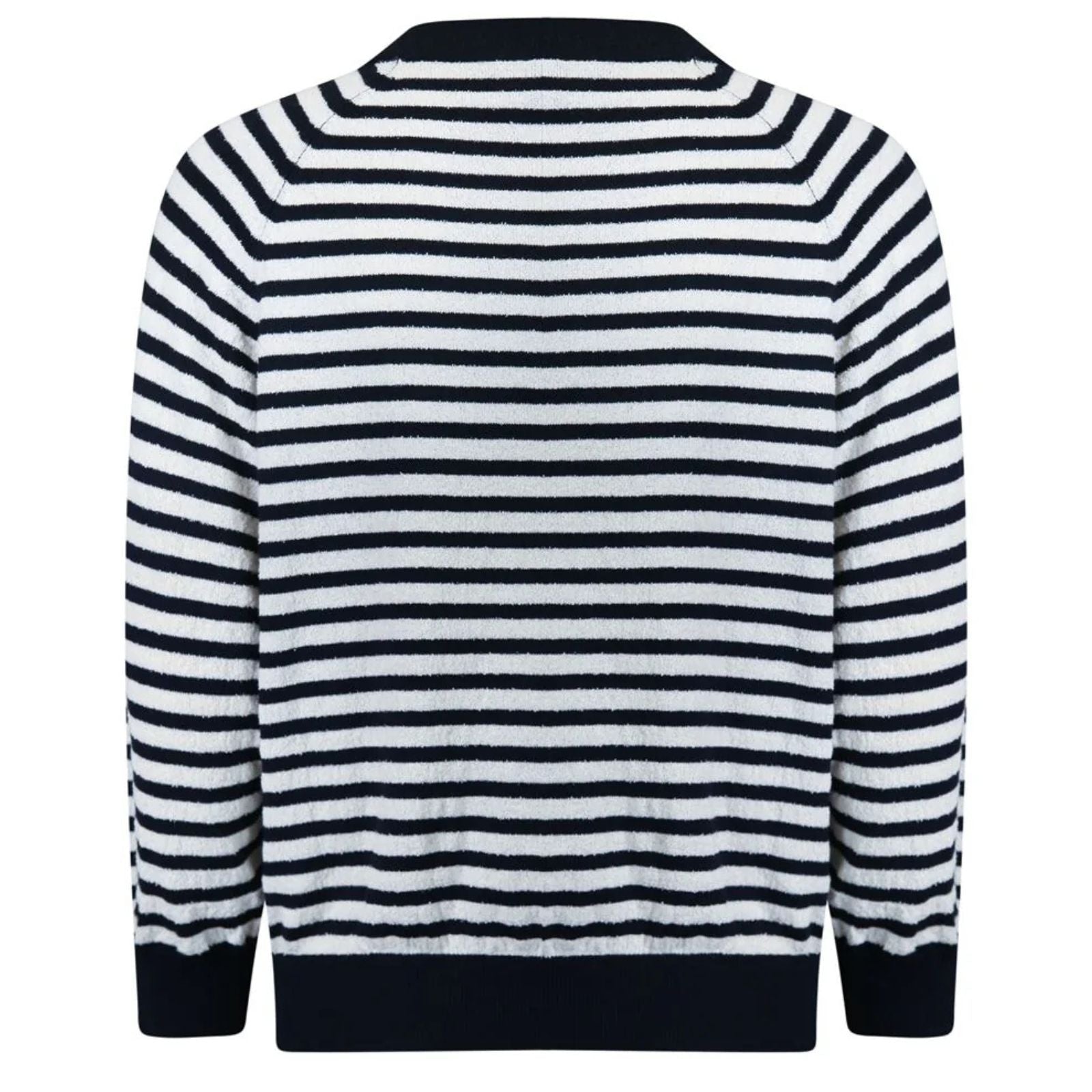 Donkerblauw gestreepte pullover 613129 - Capuchon Fashion