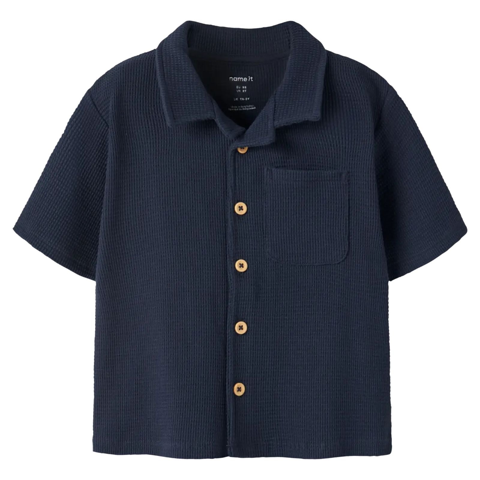 Donkerblauw regular fit shirt Harve - Capuchon Fashion