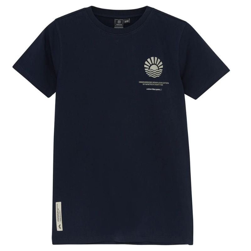 Donkerblauw t-shirt Backprint - Capuchon Fashion