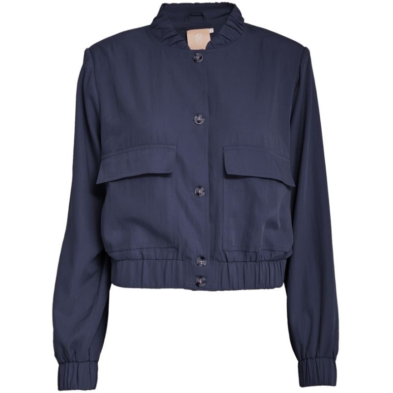 Donkerblauwe bomber jacket Grady - Capuchon Fashion
