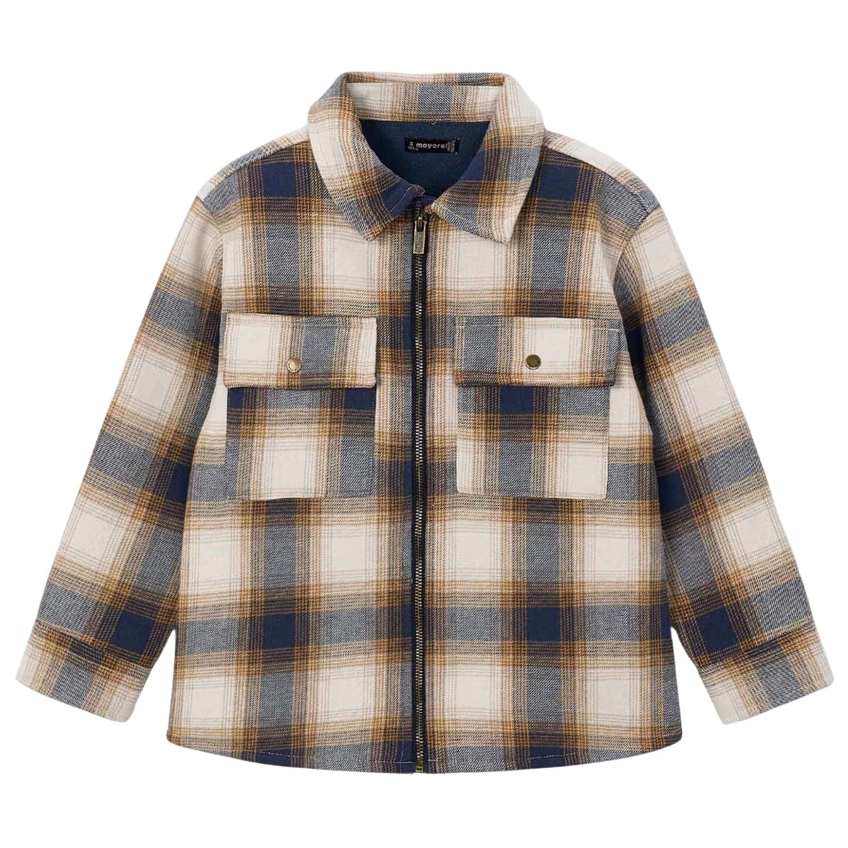 Donkerblauwe check jacket 4.466 - Capuchon Fashion