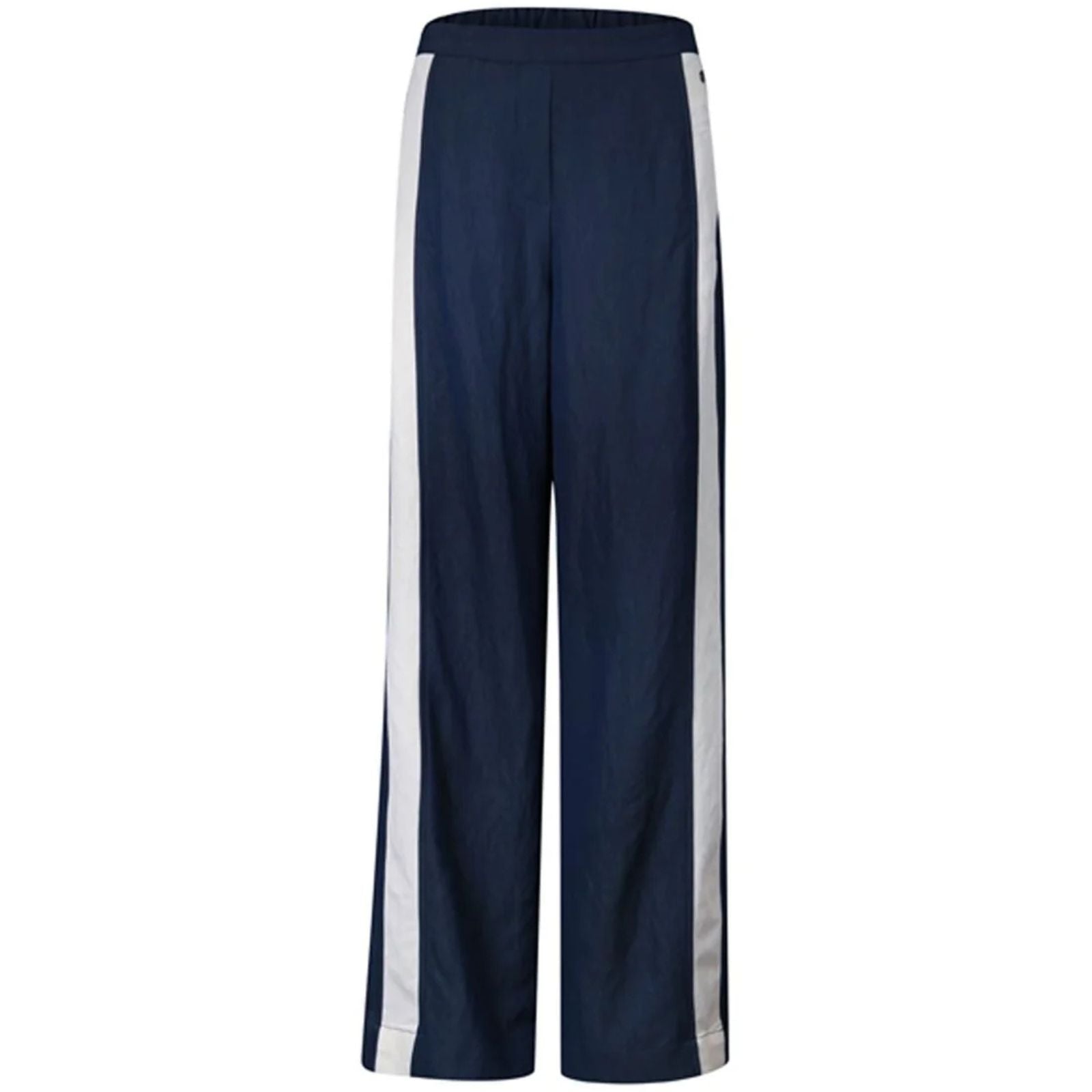 Donkerblauwe contrast pantalon 613136 - Capuchon Fashion