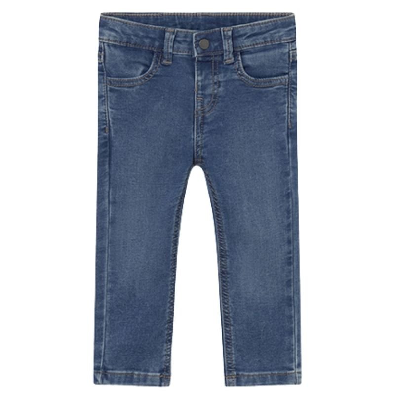Donkerblauwe denim lange broek 1522 - Capuchon Fashion