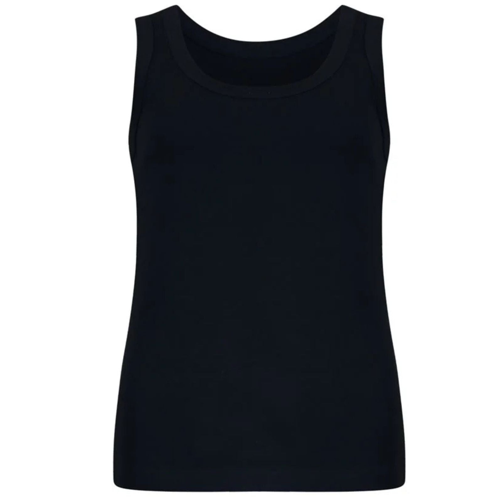 Donkerblauwe effen basic top 613169 - Capuchon Fashion