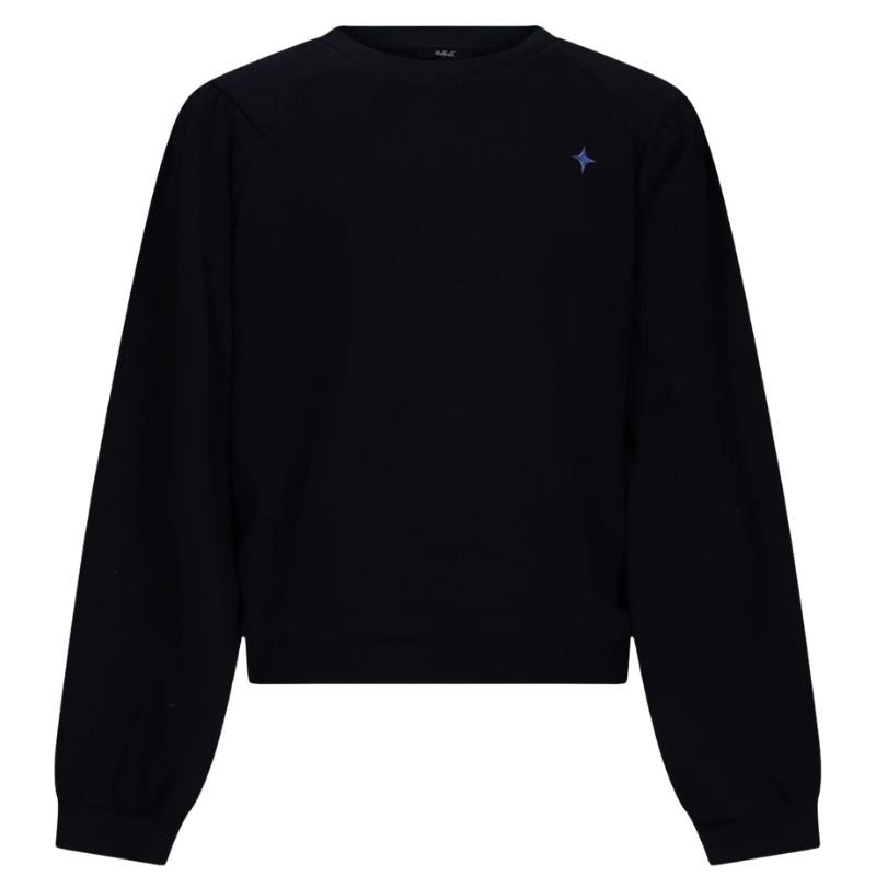 Donkerblauwe furry sweater Kaila - Capuchon Fashion