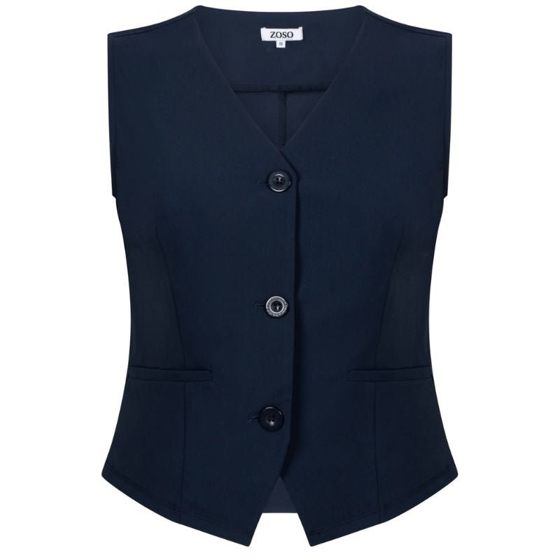 Donkerblauwe gilet Sacha - Capuchon Fashion