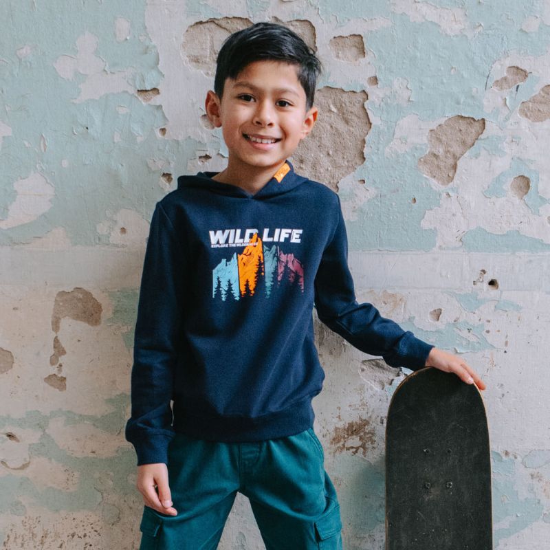 Donkerblauwe hoodie Henk - Capuchon Fashion