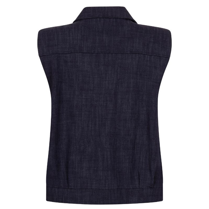 Donkerblauwe jacket Veronique - Capuchon Fashion