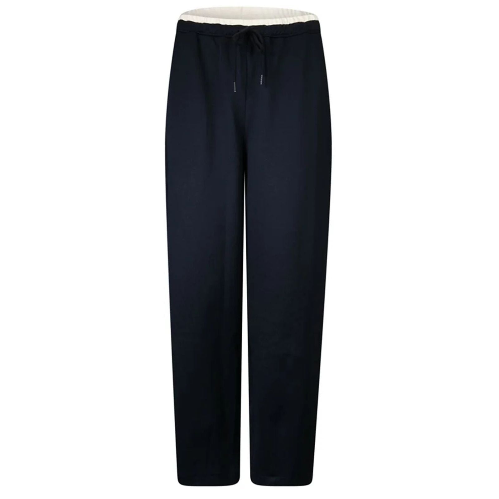 Donkerblauwe jersey pantalon 613101 - Capuchon Fashion