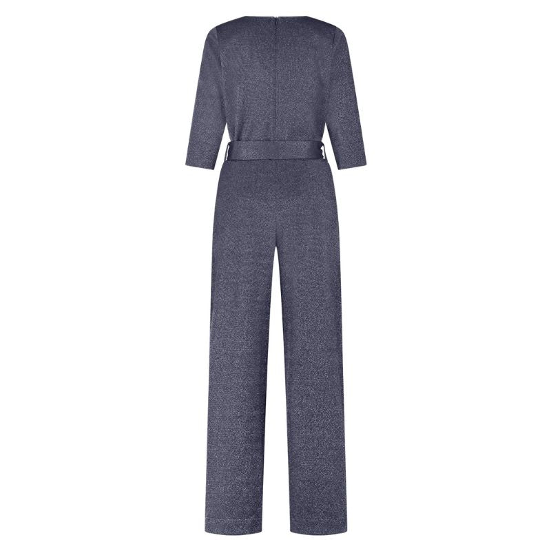 Donkerblauwe jumpsuit Odessi sparkle - Capuchon Fashion