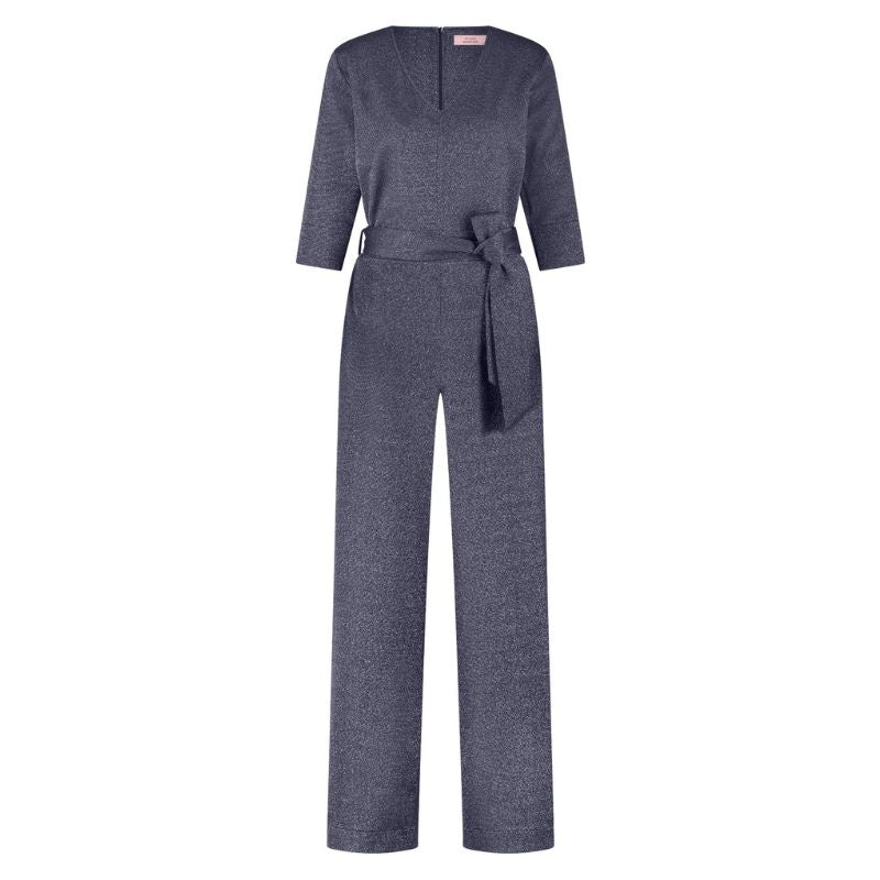 Donkerblauwe jumpsuit Odessi sparkle - Capuchon Fashion
