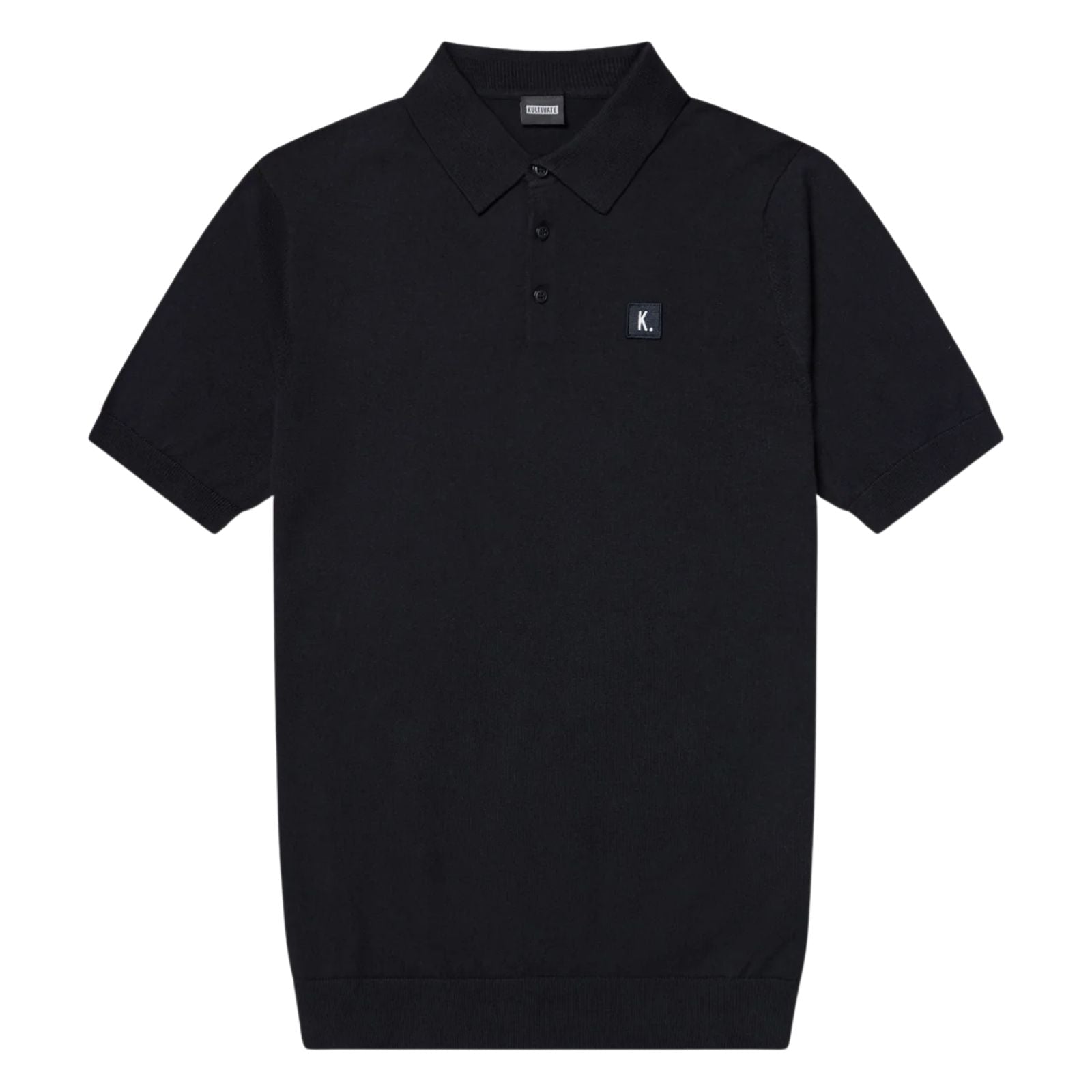 Donkerblauwe katoenen knit polo Summer - Capuchon Fashion
