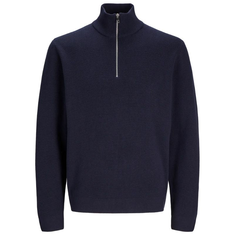 Donkerblauwe knit sweater Blamilano zip - Capuchon Fashion