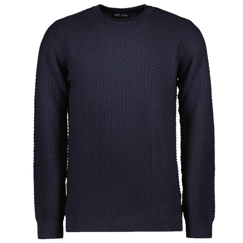 Donkerblauwe knit sweater Byllan - Capuchon Fashion