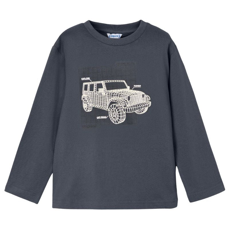 Donkerblauwe longsleeve Glow in the Dark - Capuchon Fashion