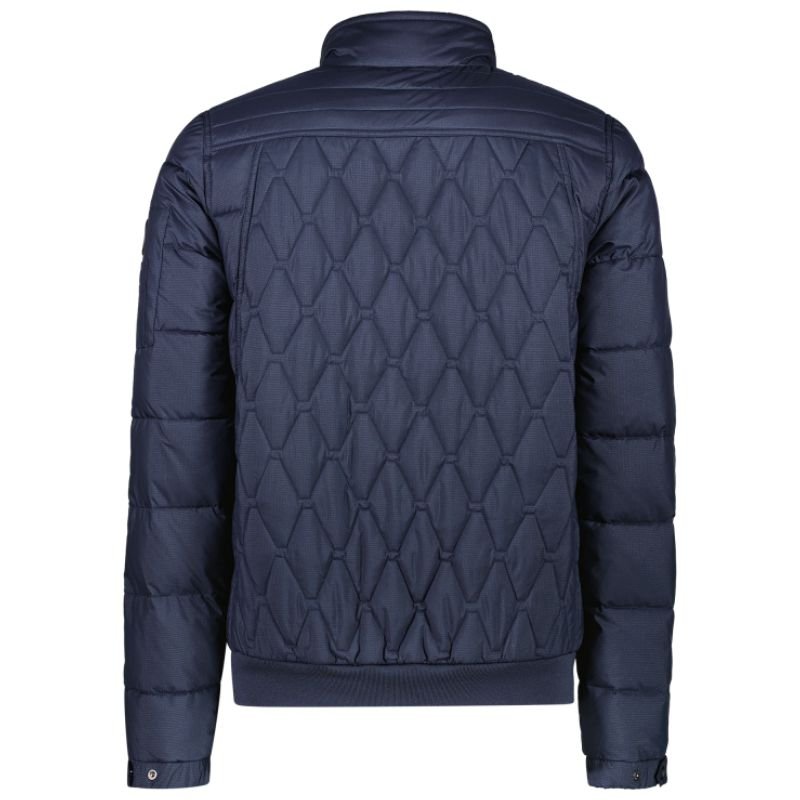 Donkerblauwe puffer jacket Asporo - Capuchon Fashion