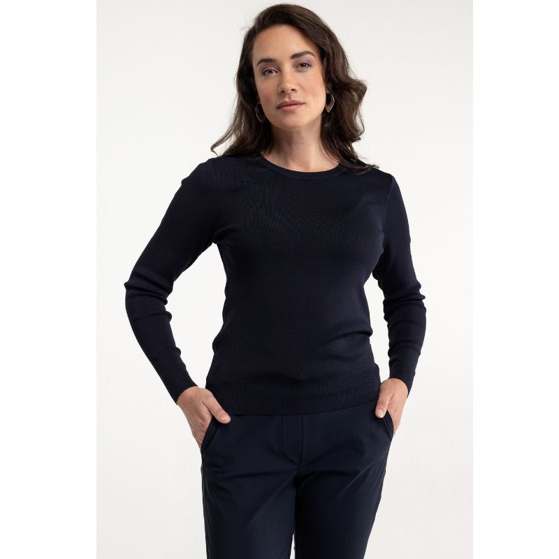 Donkerblauwe pullover Lana - Capuchon Fashion