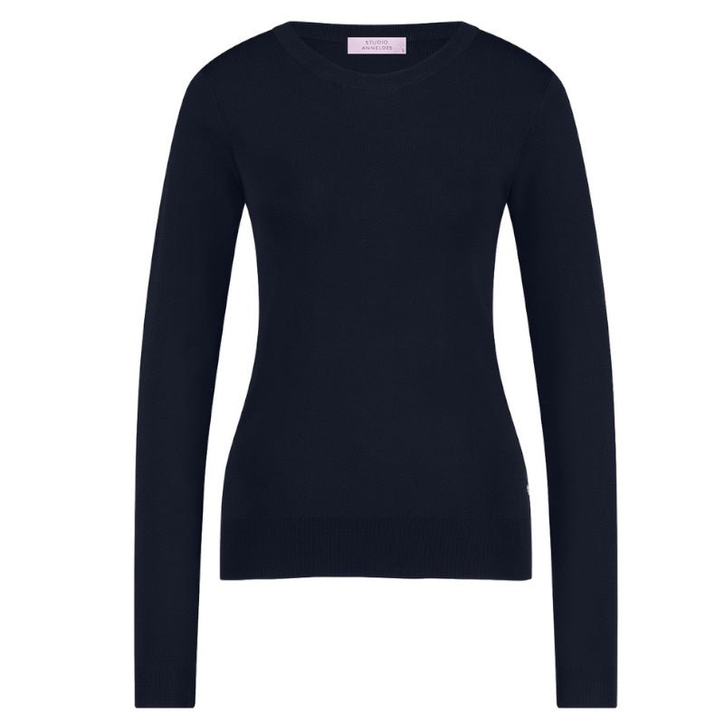 Donkerblauwe pullover Lana - Capuchon Fashion