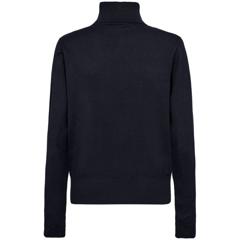 Donkerblauwe pullover met high neck Katie - Capuchon Fashion