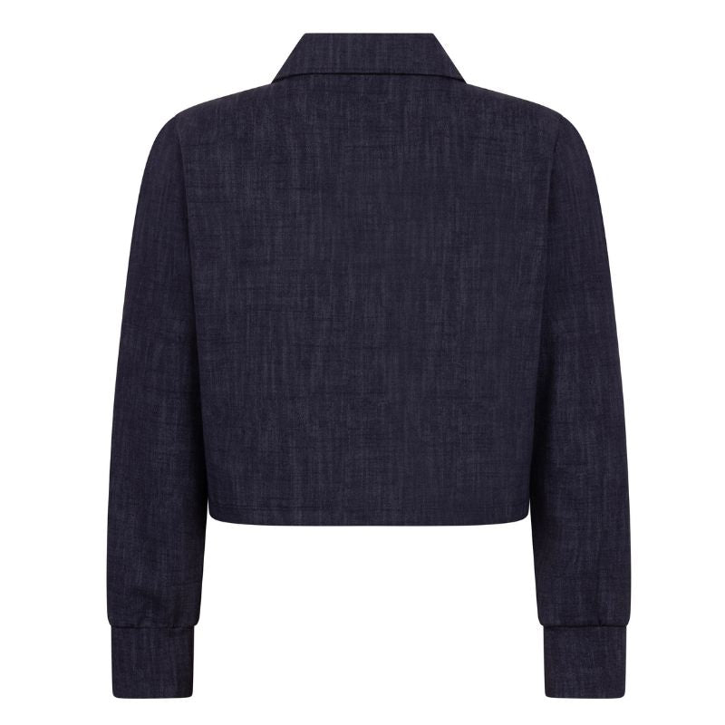 Donkerblauwe sporty jacket Susan - Capuchon Fashion