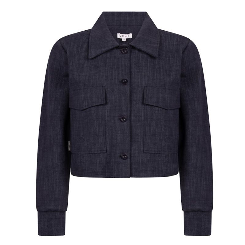 Donkerblauwe sporty jacket Susan - Capuchon Fashion