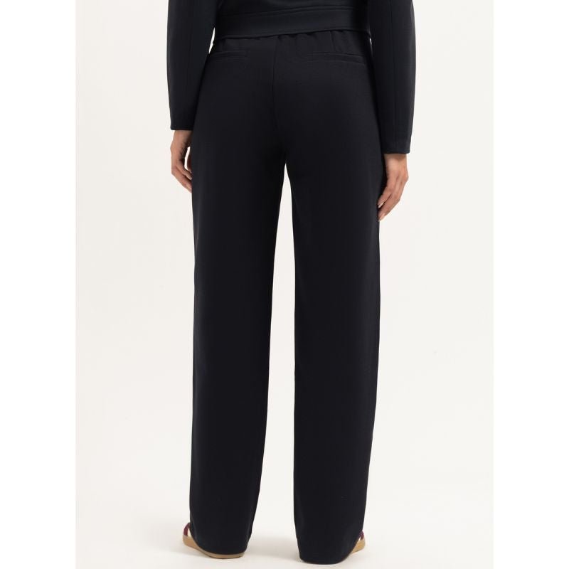 Donkerblauwe straight leg broek Romee - Capuchon Fashion
