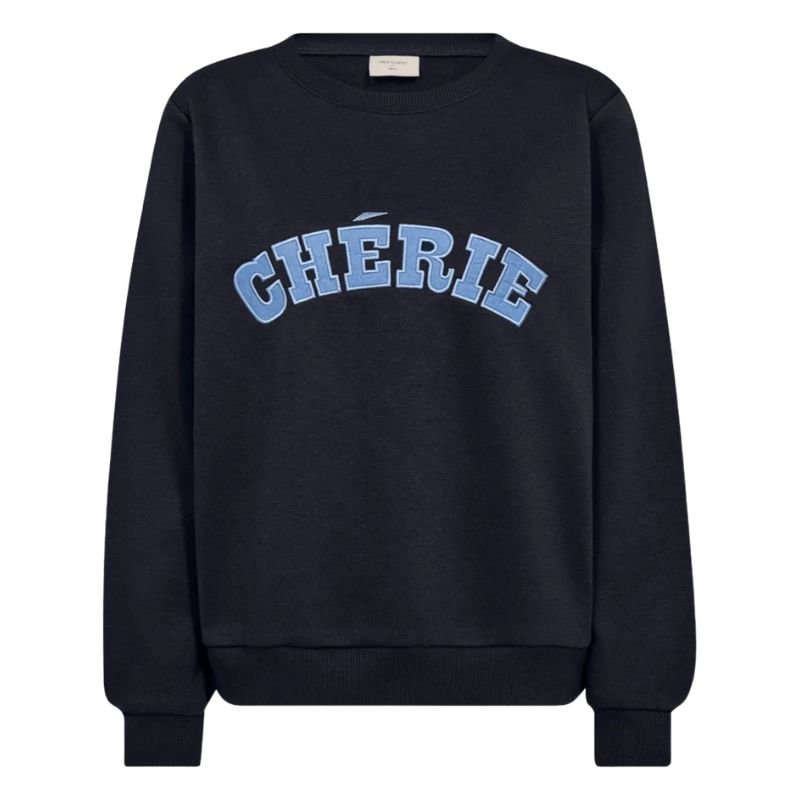 Donkerblauwe sweat pullover Wana - Capuchon Fashion