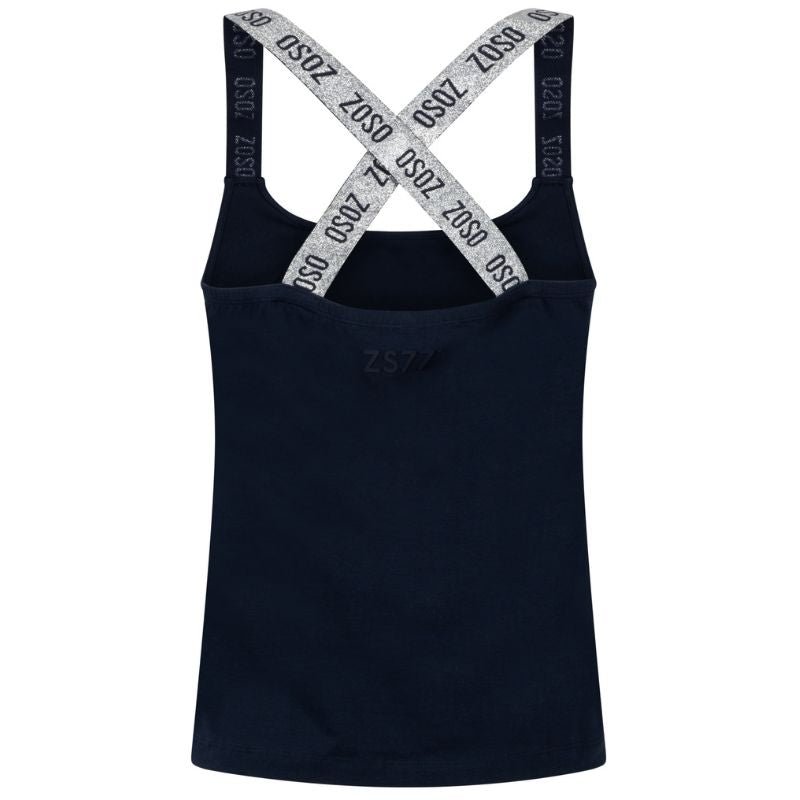 Donkerblauwe top Andrea - Capuchon Fashion