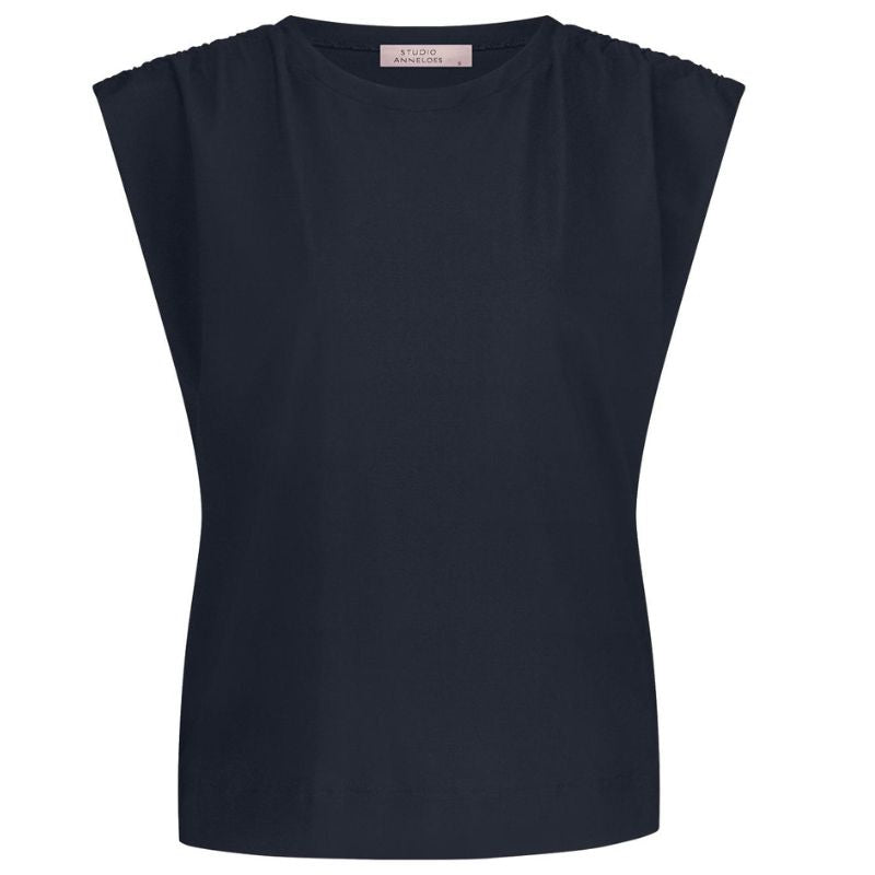 Donkerblauwe top Lois - Capuchon Fashion