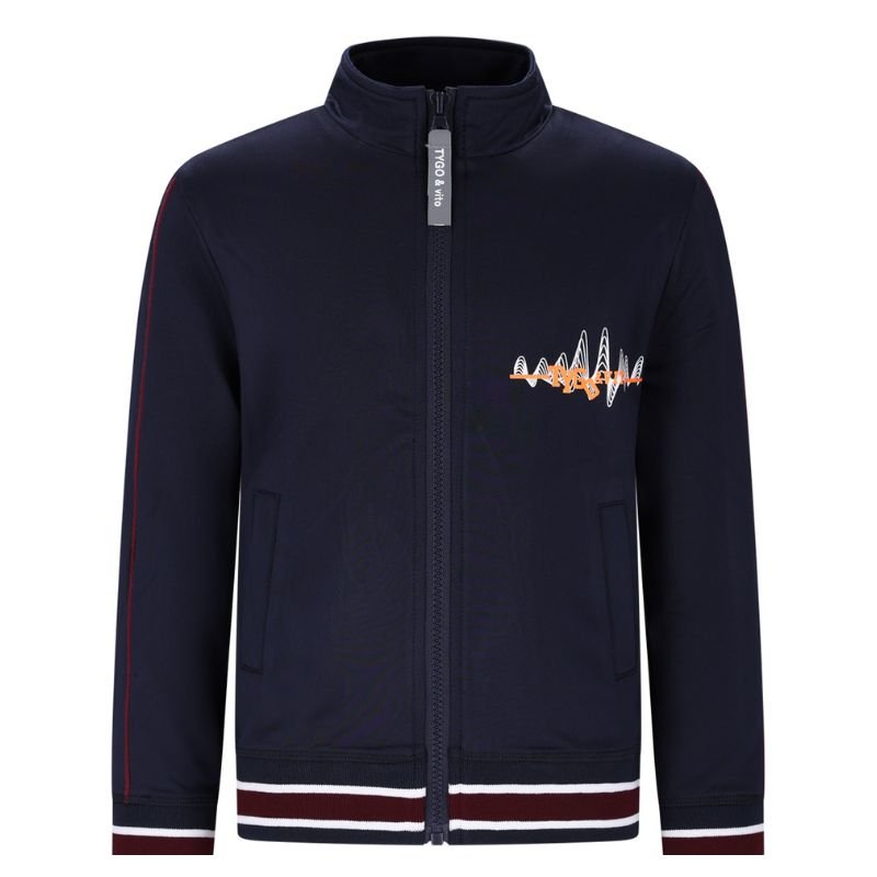 Donkerblauwe trainingsjacket Vigo - Capuchon Fashion