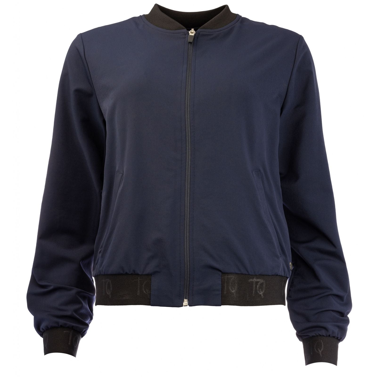 Donkerblauwe travelstof Bomber Basic - Capuchon Fashion